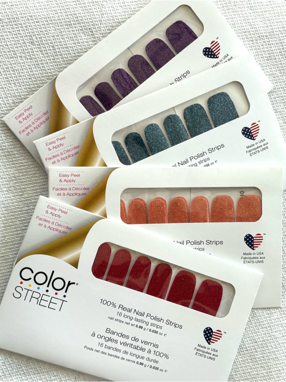 Color Street Glitter Nail Strips 4 sets